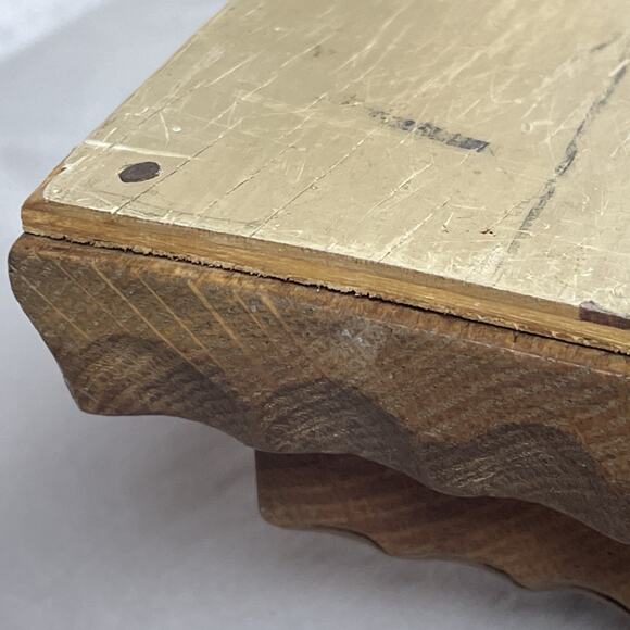 Wooden Vintage Pen Ink Holder Handcarved Minimalist Design Depression Era 1930s - Picture 11 of 11